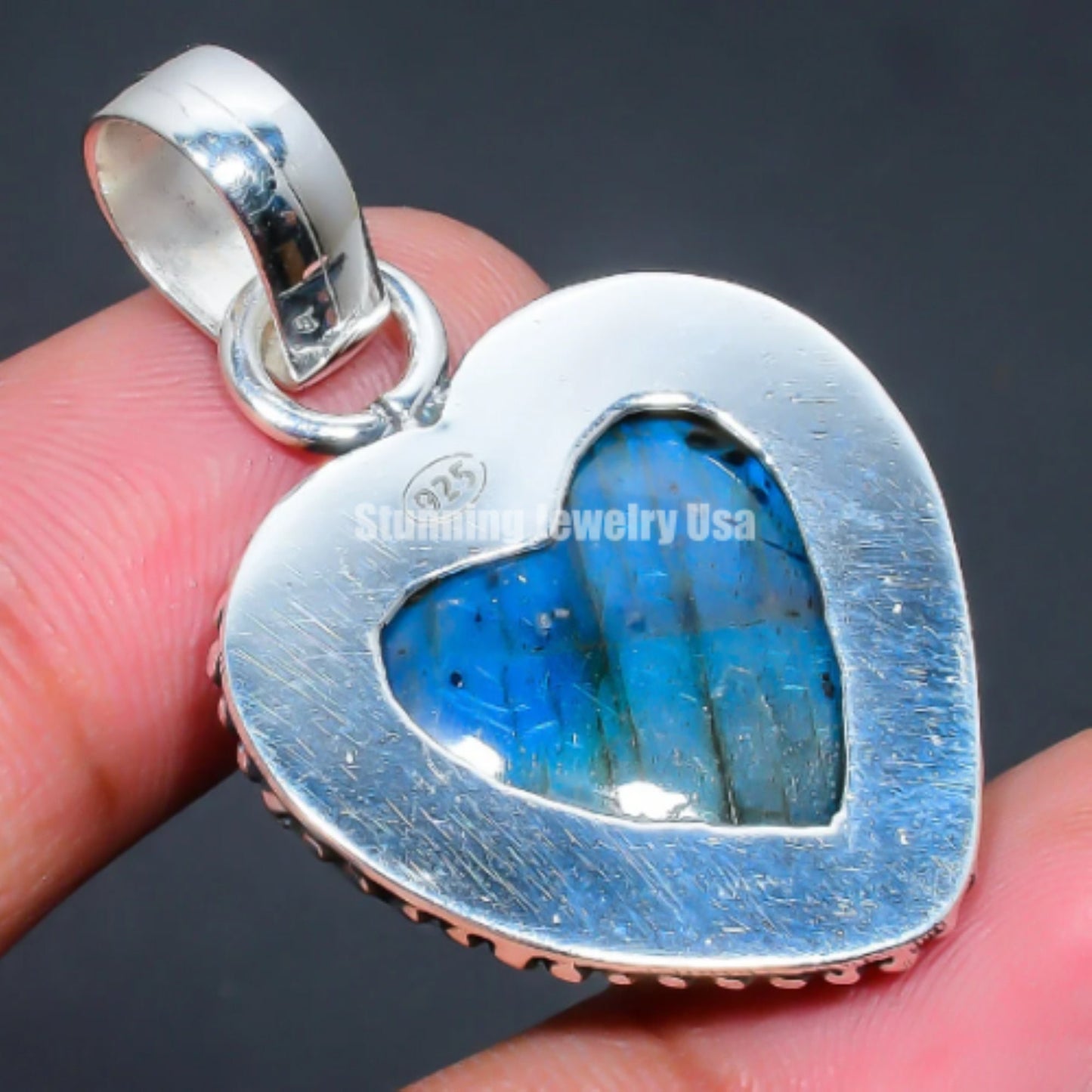 Blue Labradorite Gemstone Pendant