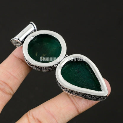 Green Emerald Gemstone Pendant
