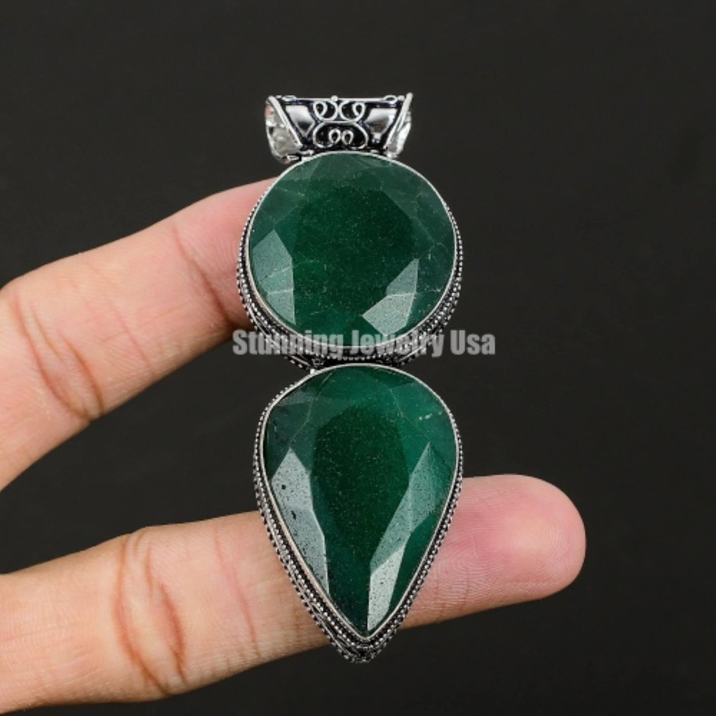 Green Emerald Gemstone Pendant