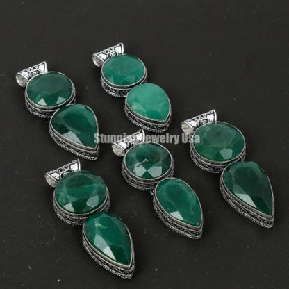 Green Emerald Gemstone Pendant
