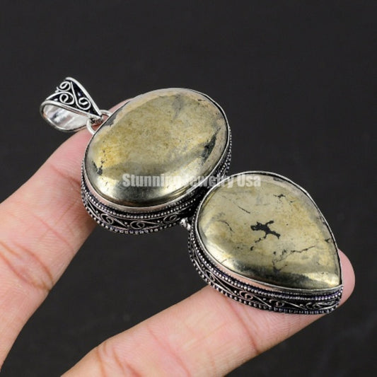 Gold Pyrite Gemstone Pendant