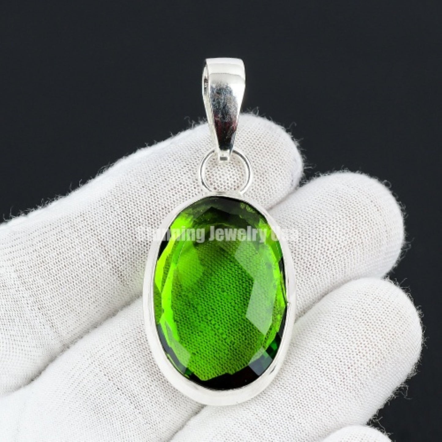 Green Tourmaline Gemstone Pendant