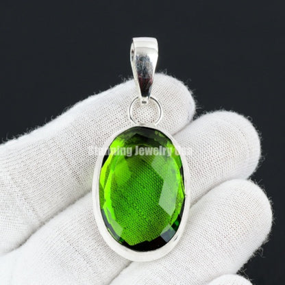 Green Tourmaline Gemstone Pendant
