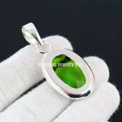 Green Tourmaline Gemstone Pendant