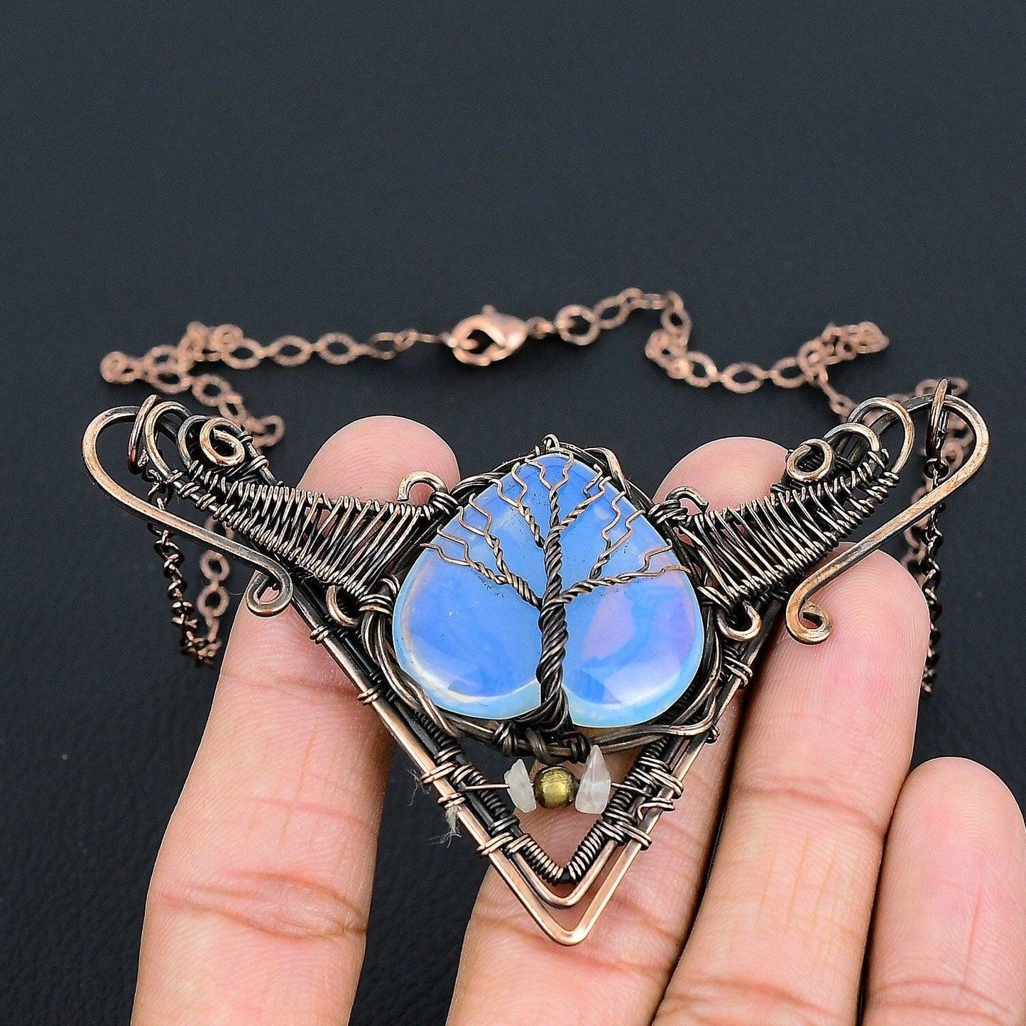 Milky White Opal Gemstone Pendant