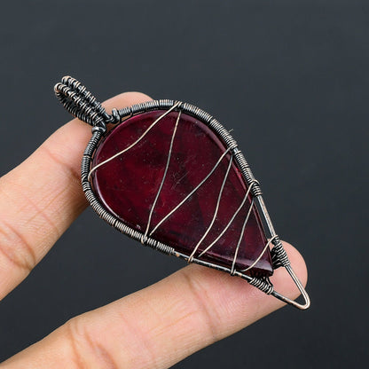 Red Fire Labradorite Gemstone Pendant