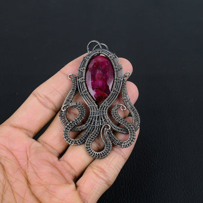 Kashmir Red Ruby Gemstone Pendant