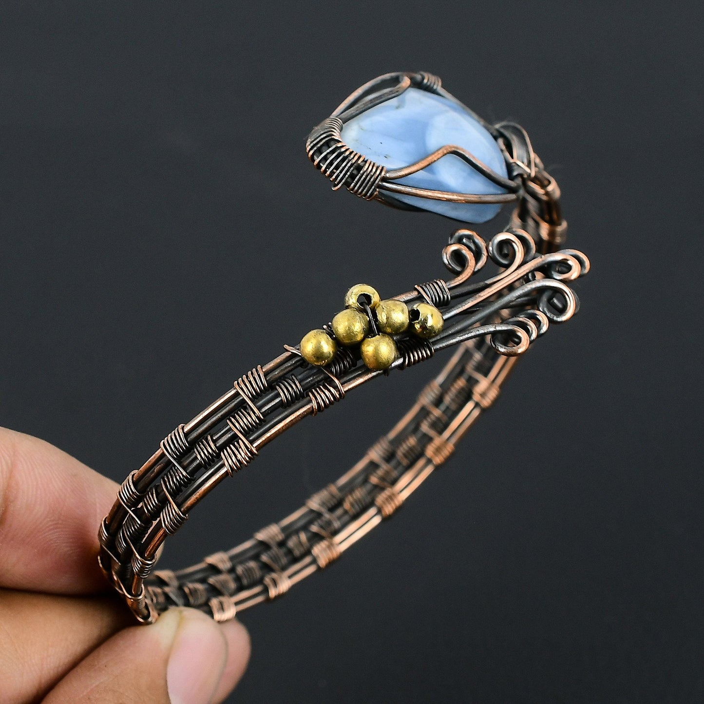 Blue Opal Gemstone Bracelet