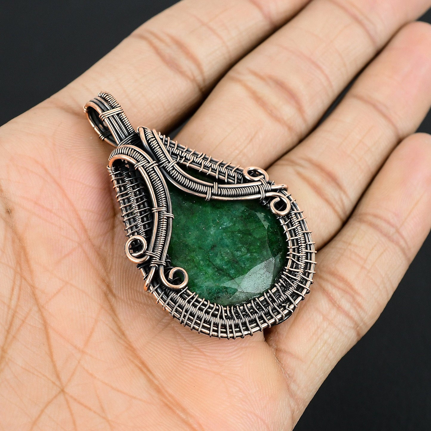 Green Emerald Gemstone Pendant