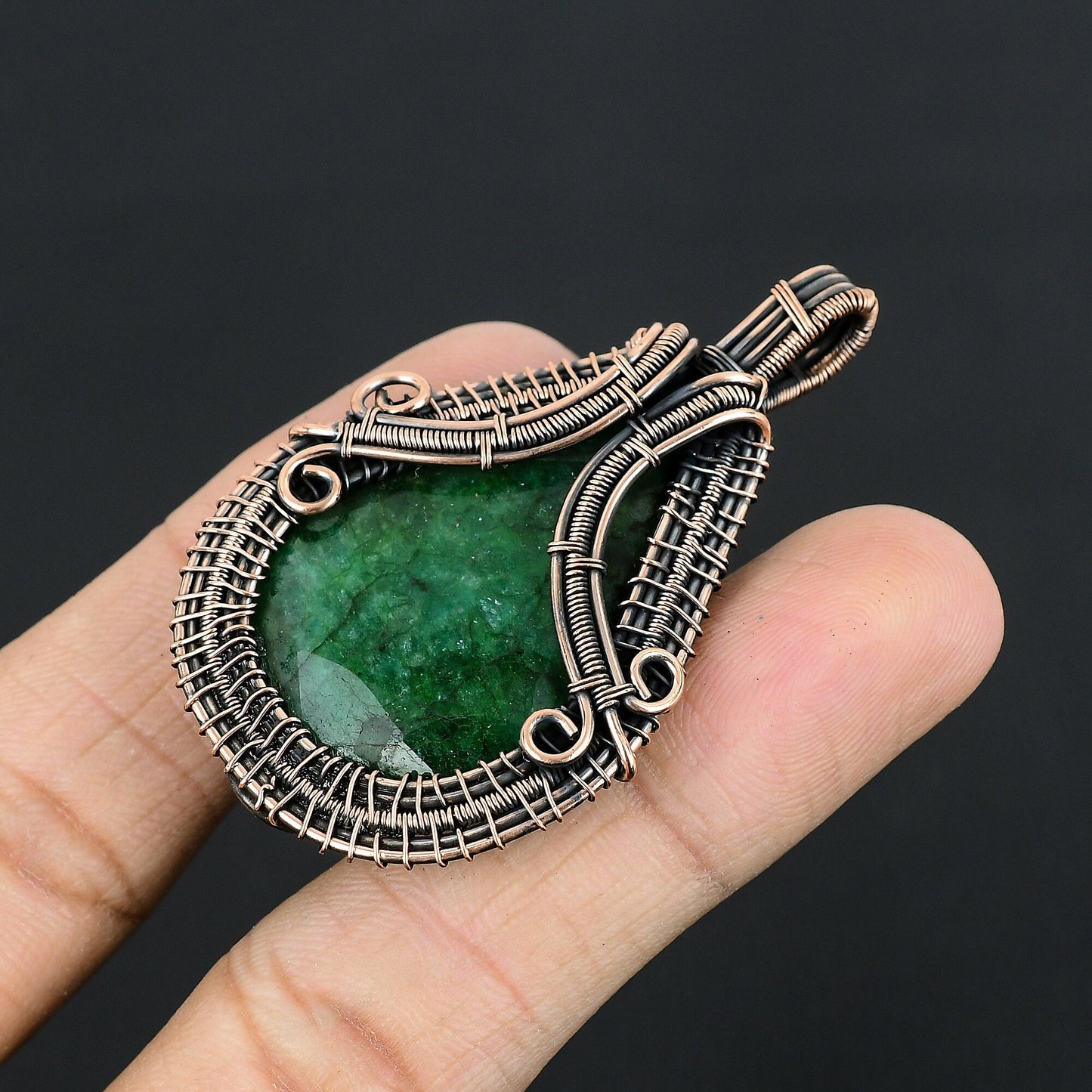 Green Emerald Gemstone Pendant