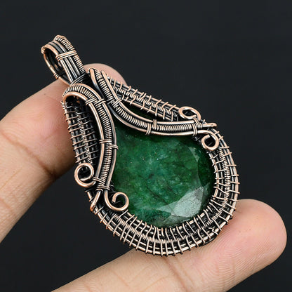 Green Emerald Gemstone Pendant