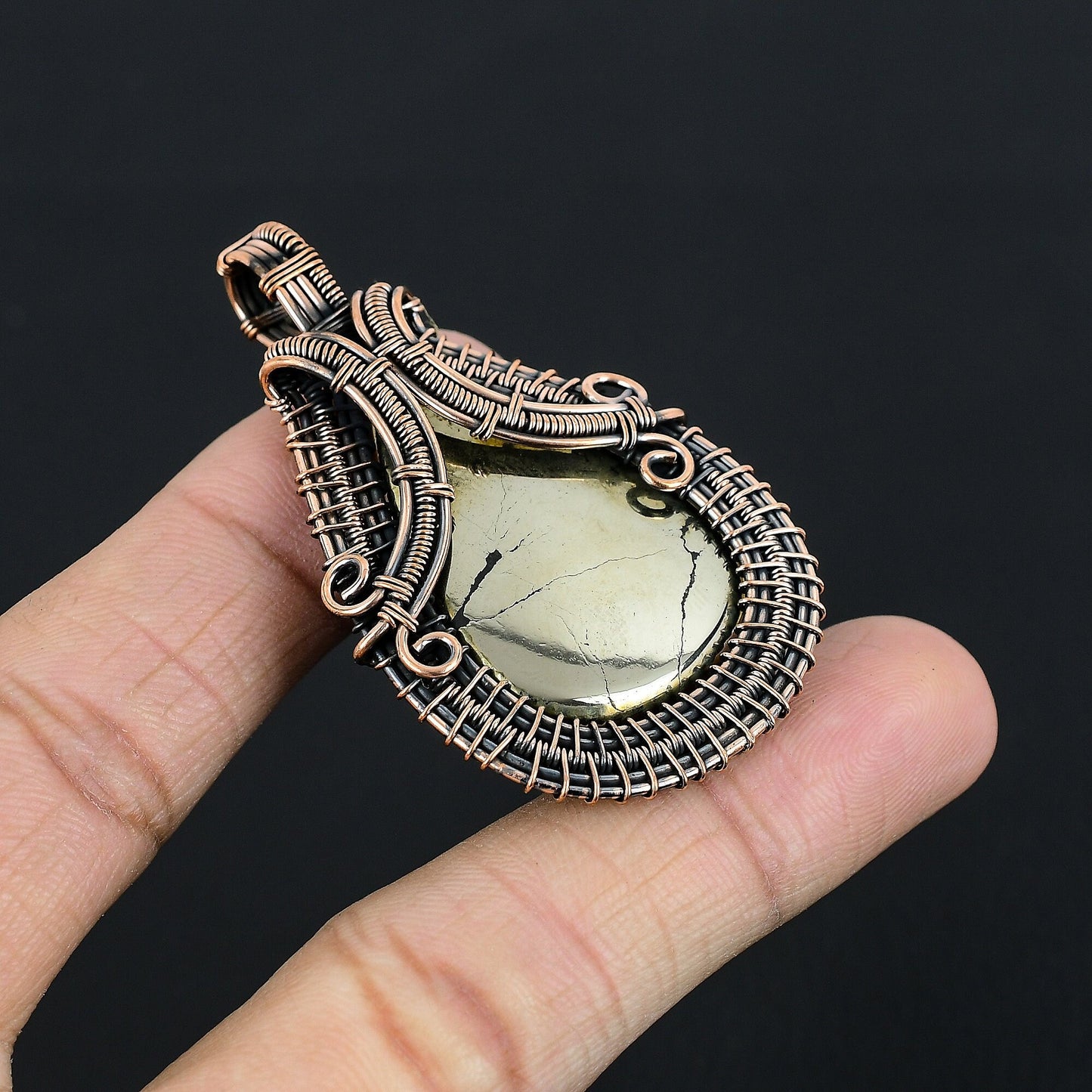 Golden Pyrite Gemstone Pendant