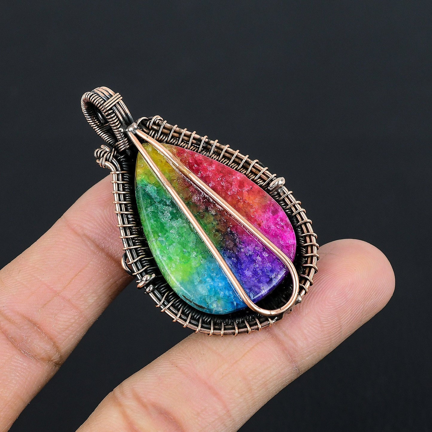 Rainbow Solar Quartz Gemstone Pendant
