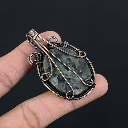 Gray Larvikite Gemstone Pendant