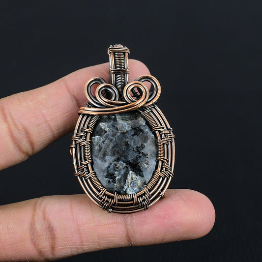 Gray Larvikite Gemstone Pendant