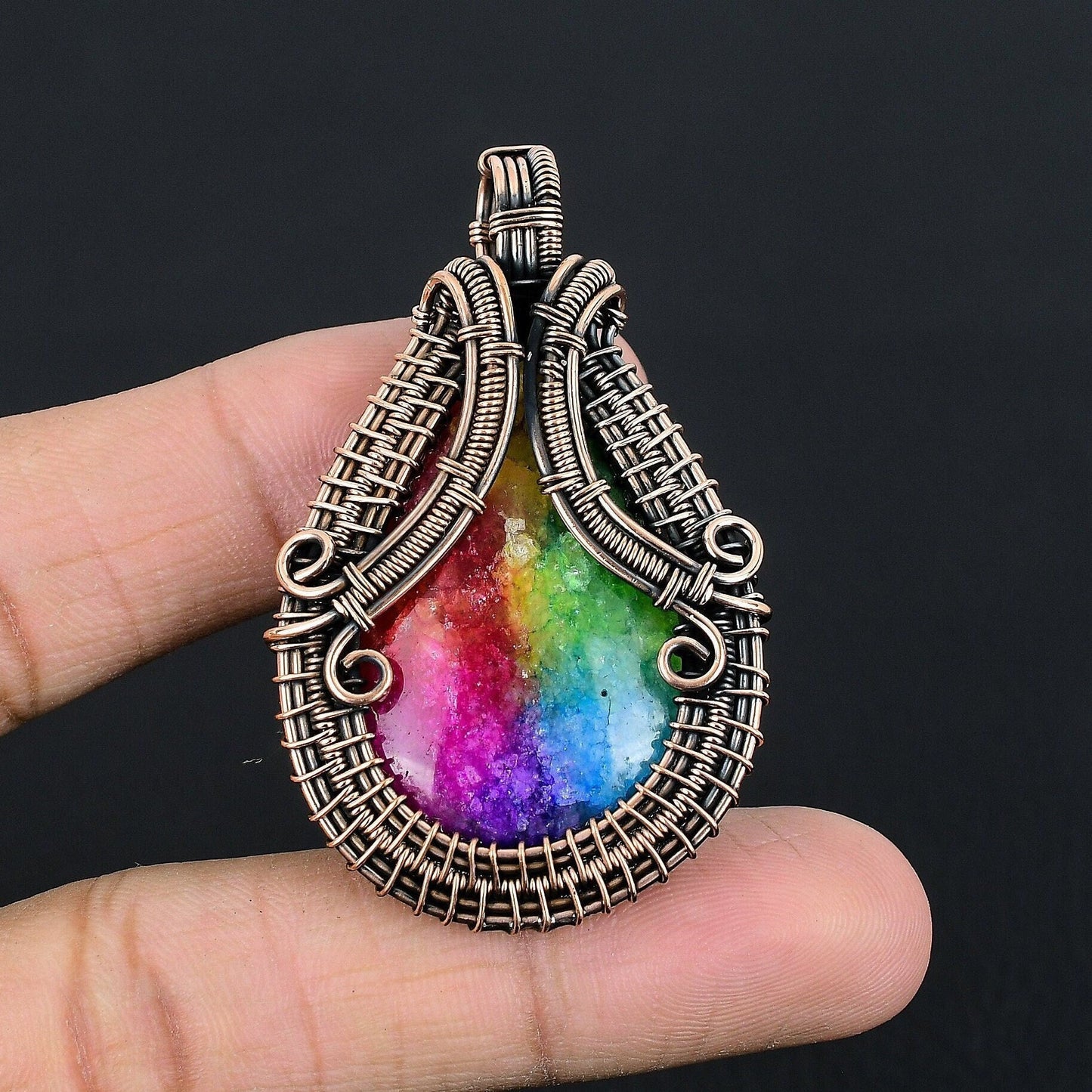 Rainbow Solar Quartz Gemstone Pendant