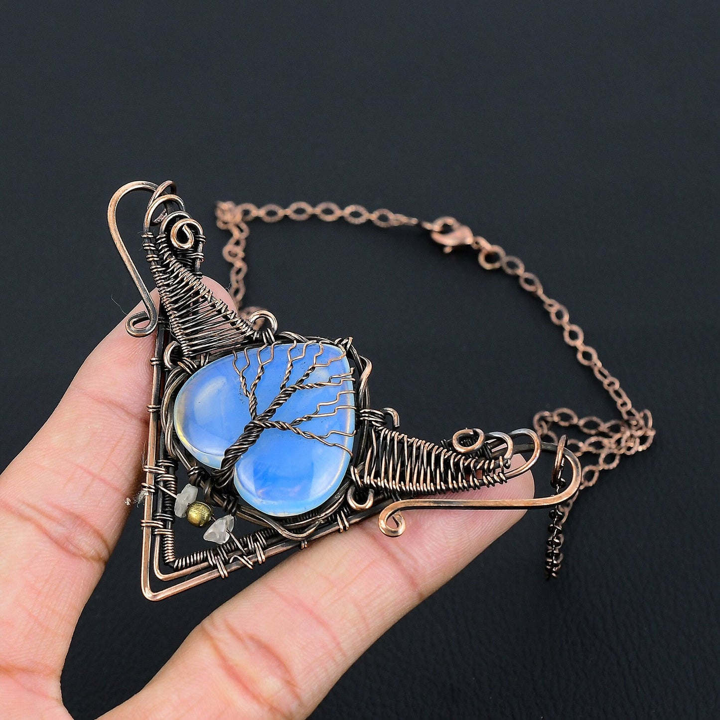 Milky White Opal Gemstone Pendant