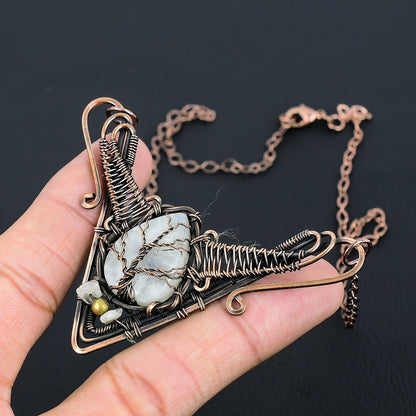 Rainbow Moonstone Gemstone Necklace