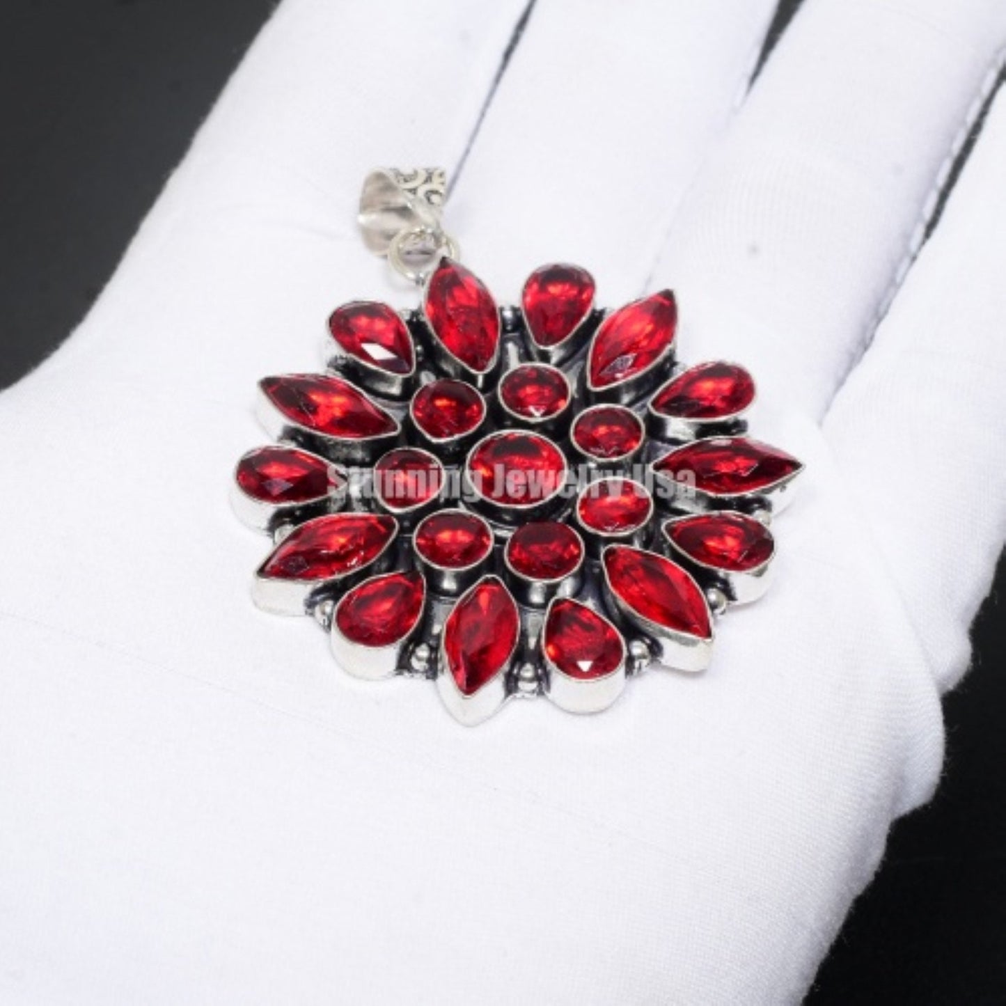 Red Garnet Gemstone Pendant