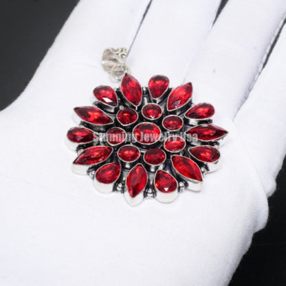 Red Garnet Gemstone Pendant
