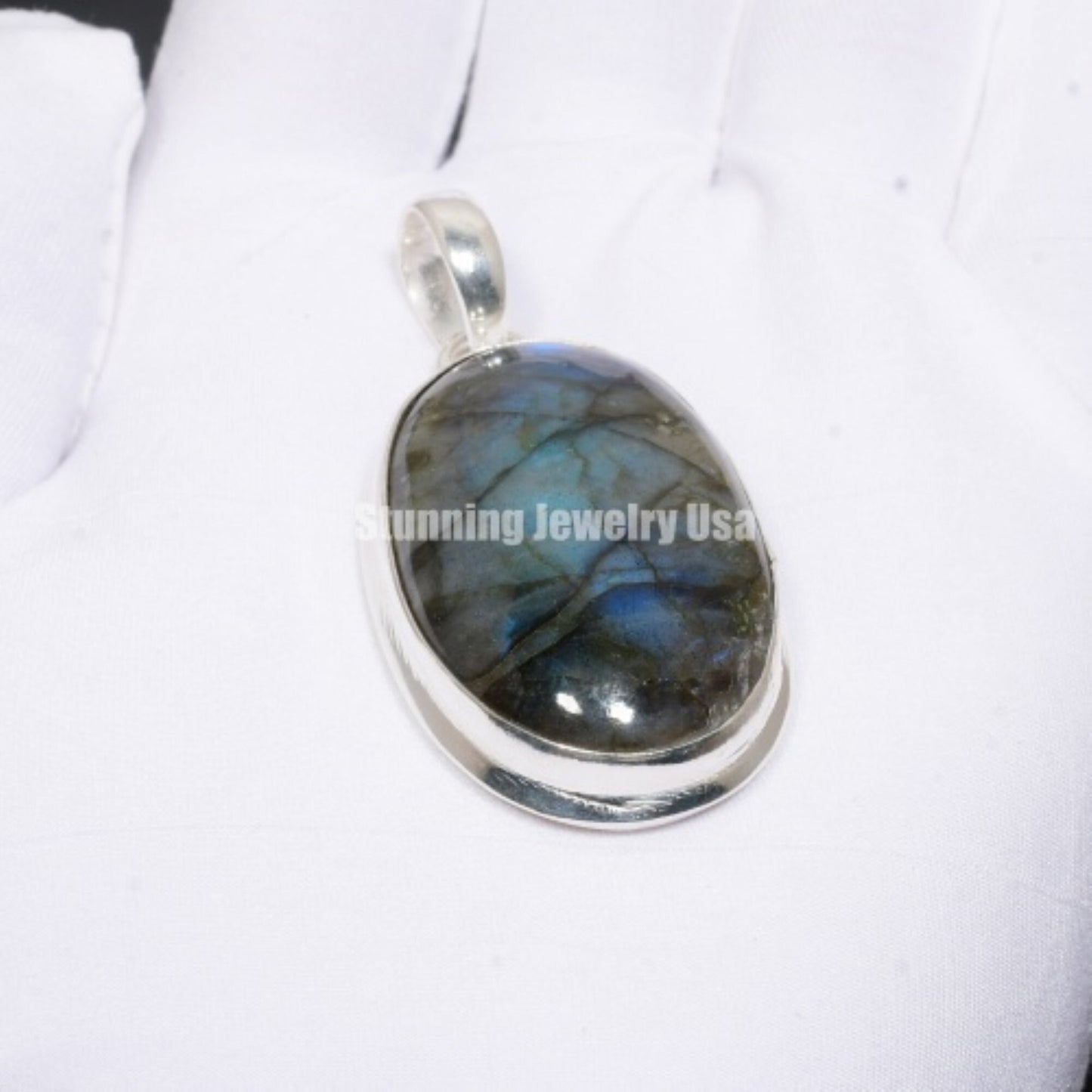 Blue Labradorite Gemstone Pendant
