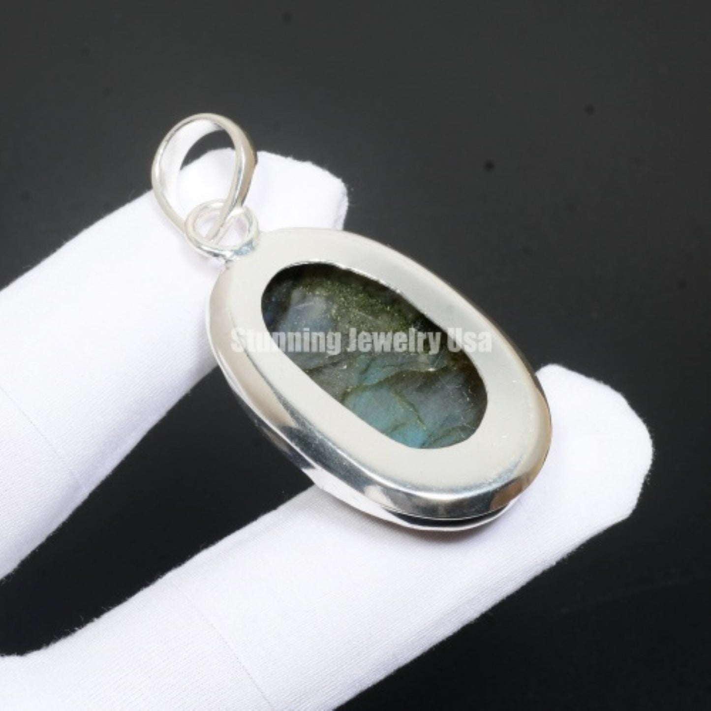 Blue Labradorite Gemstone Pendant