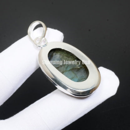Blue Labradorite Gemstone Pendant