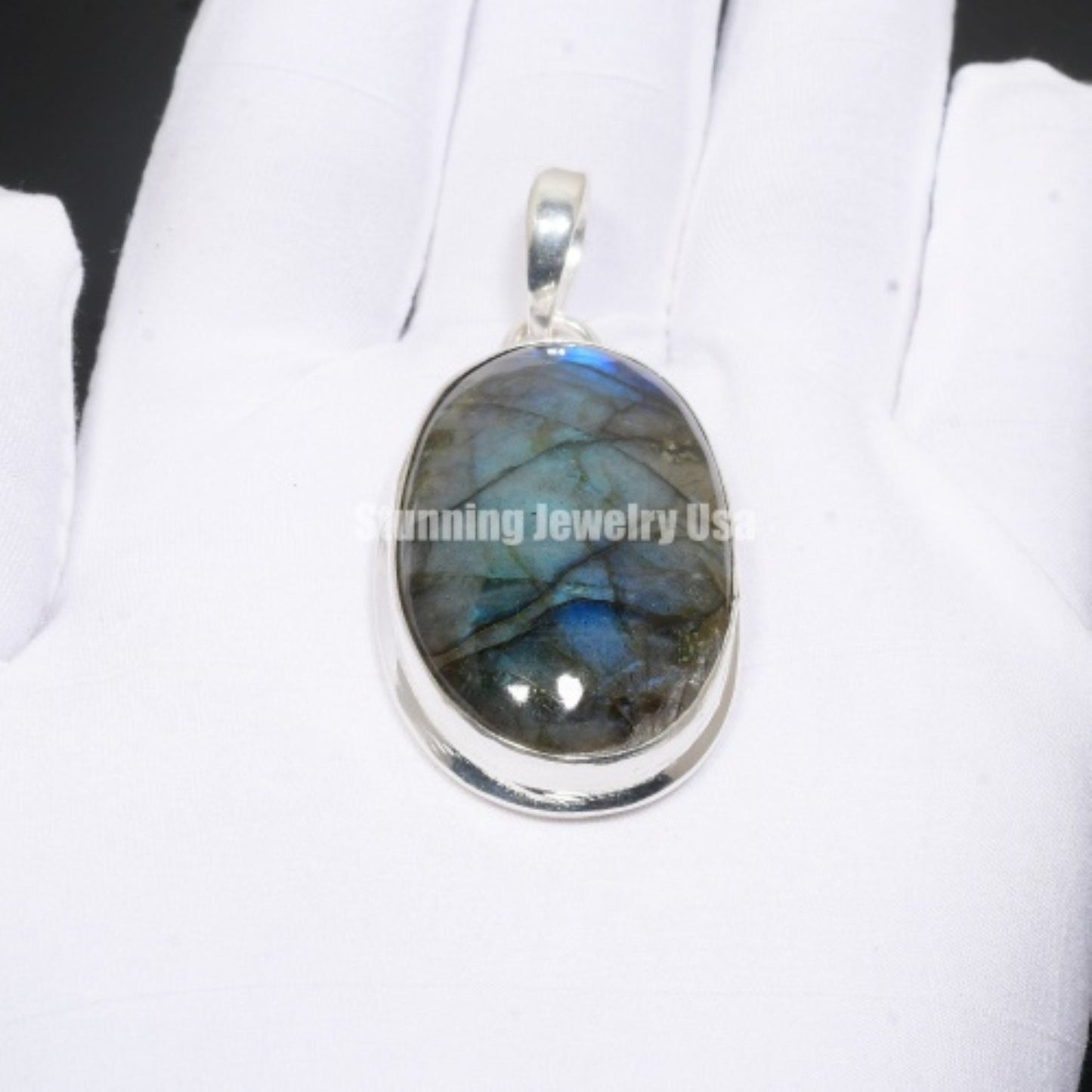Blue Labradorite Gemstone Pendant