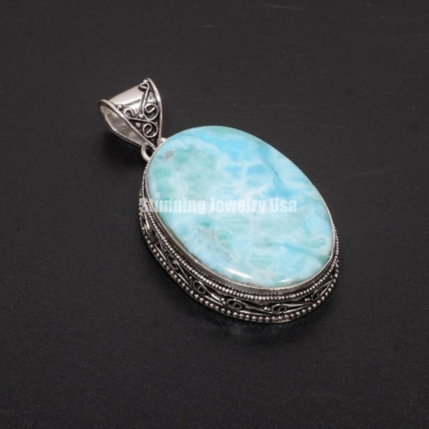 Blue Larimar Gemstone Pendant