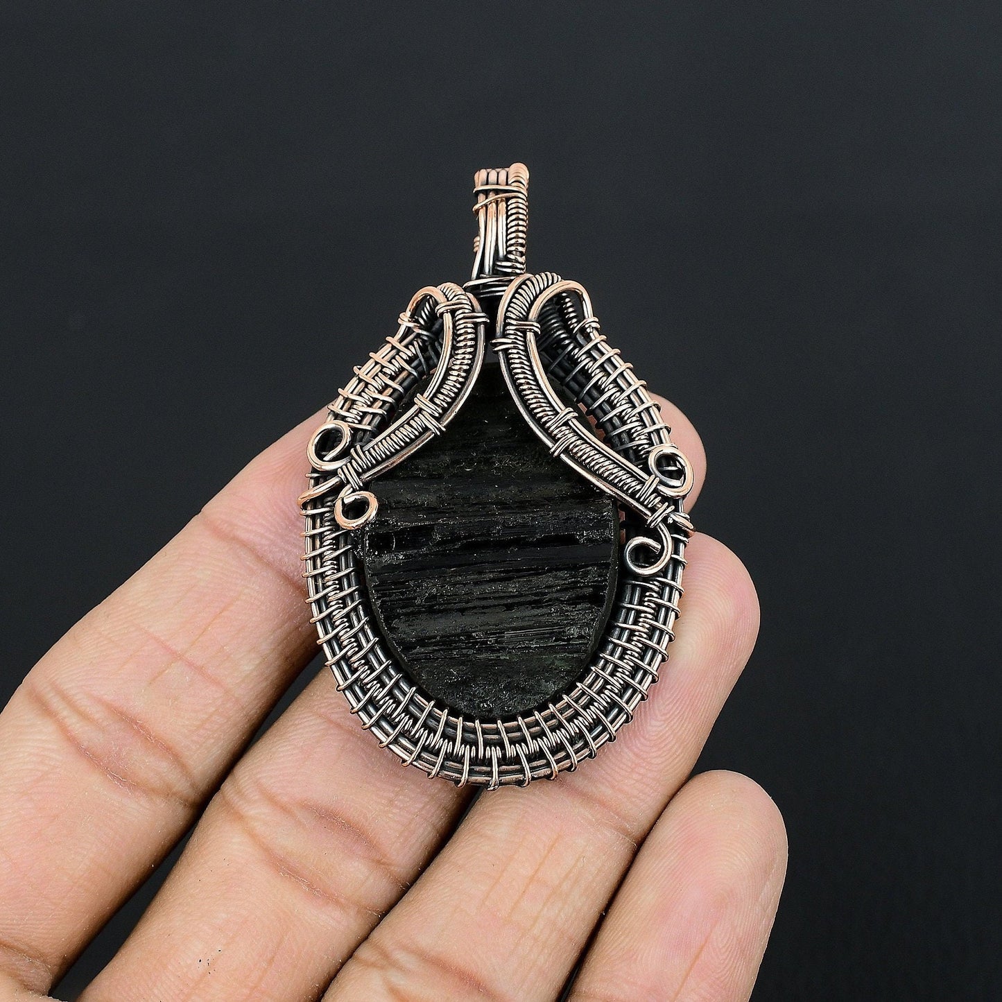 Black Tourmaline Gemstone Pendant