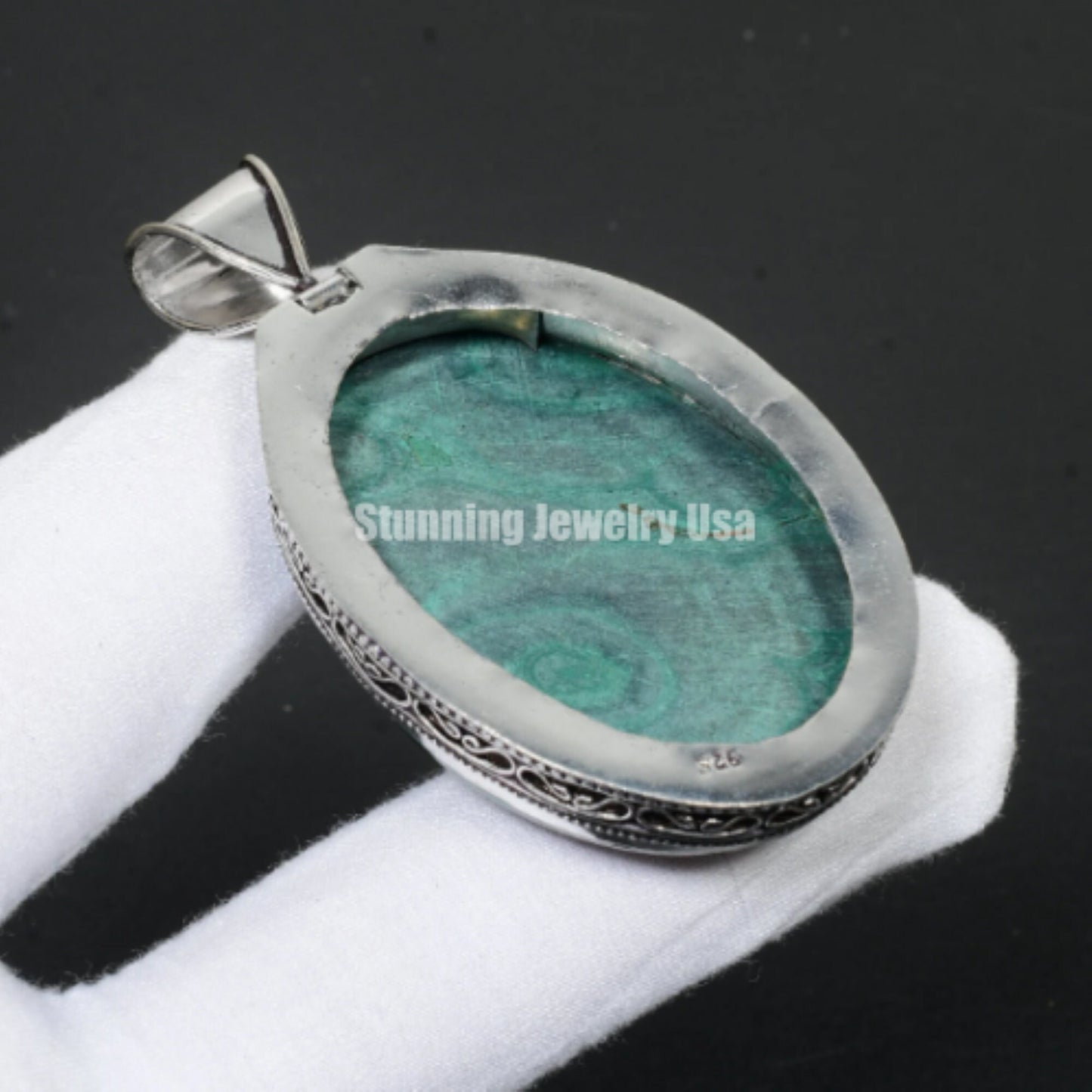 Green Malachite Gemstone Pendant