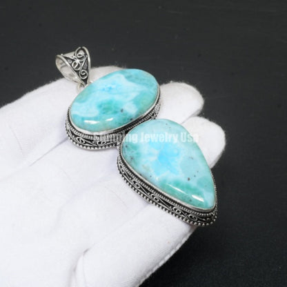 Blue Larimar Gemstone Pendant