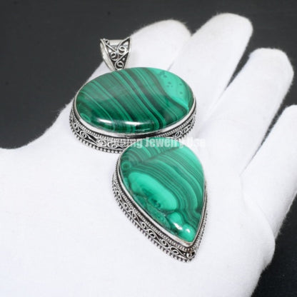 Green Malachite Gemstone Pendant