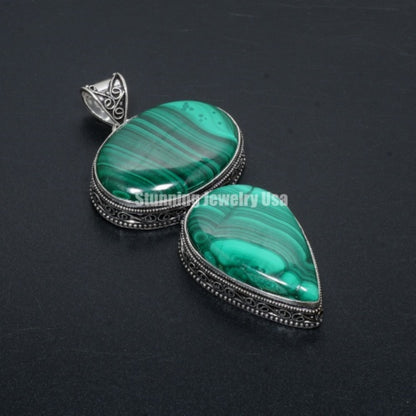 Green Malachite Gemstone Pendant