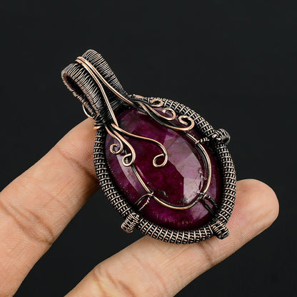 Kashmir Red Ruby Gemstone Pendant