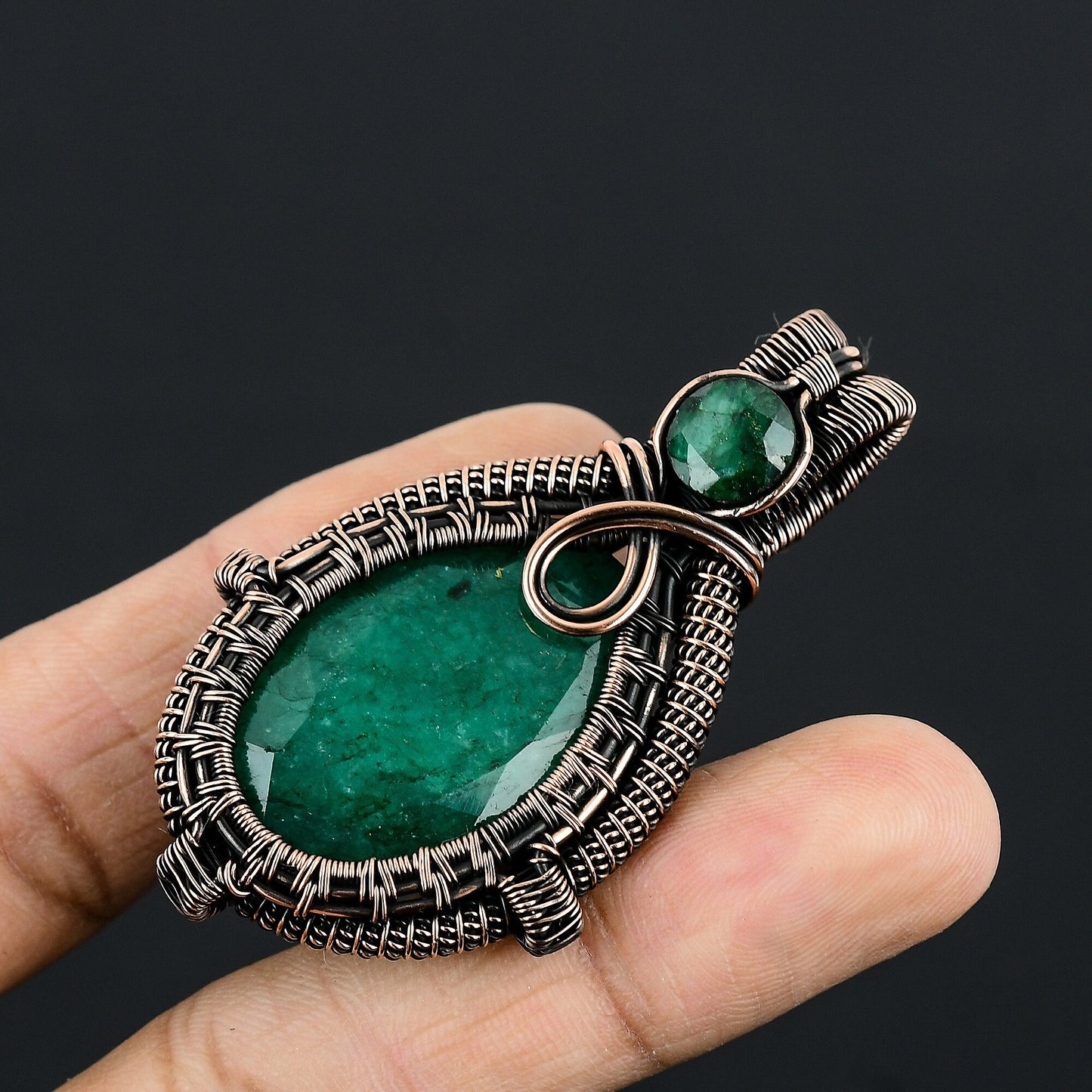 Green Emerald Gemstone Pendant