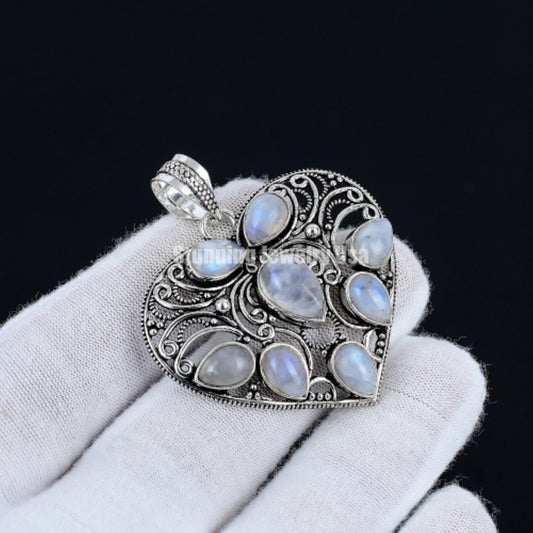 Rainbow Moonstone Gemstone Pendant