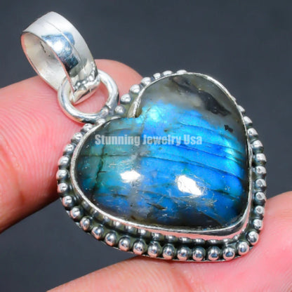 Blue Labradorite Gemstone Pendant