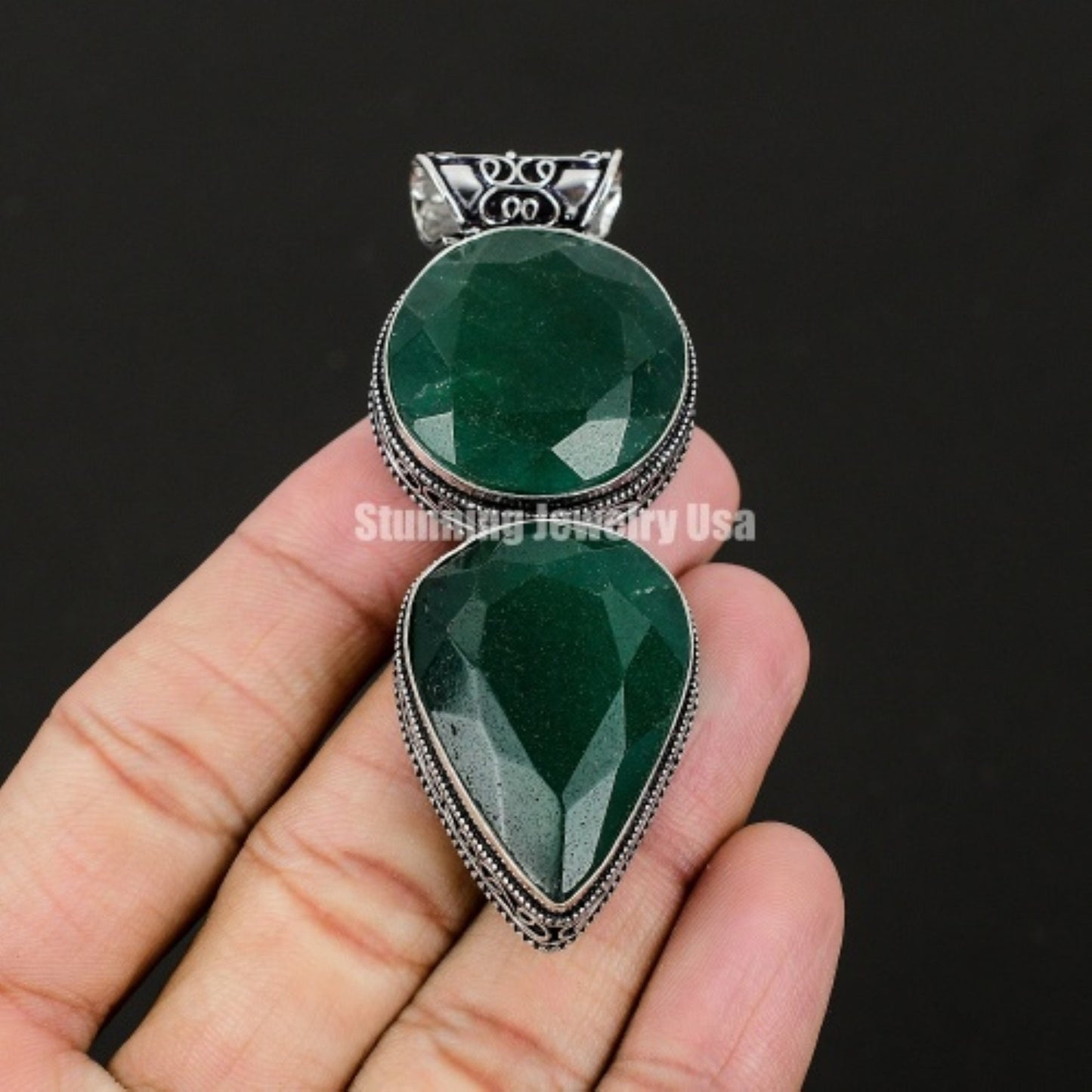 Green Emerald Gemstone Pendant
