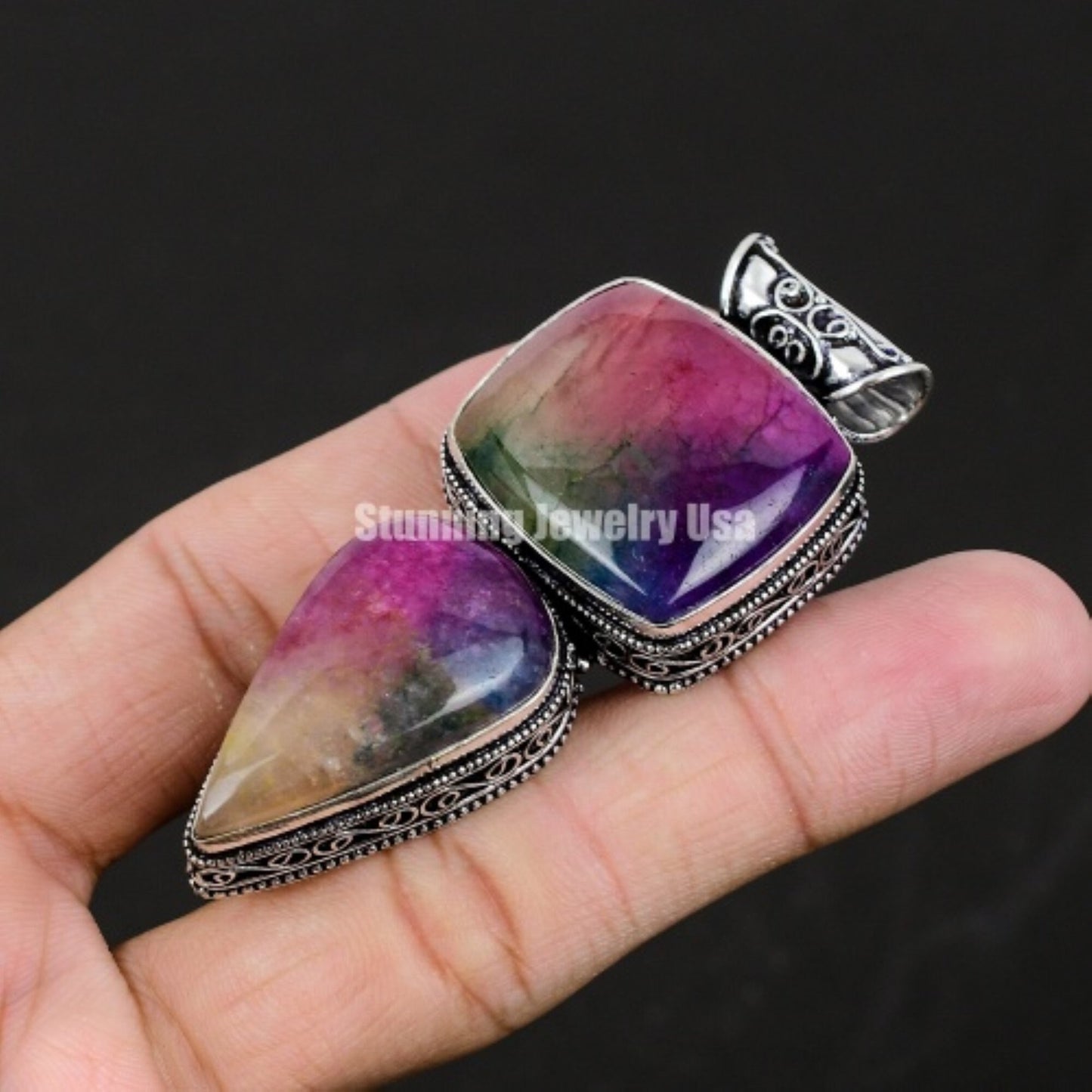 Rainbow Solar Gemstone Pendant