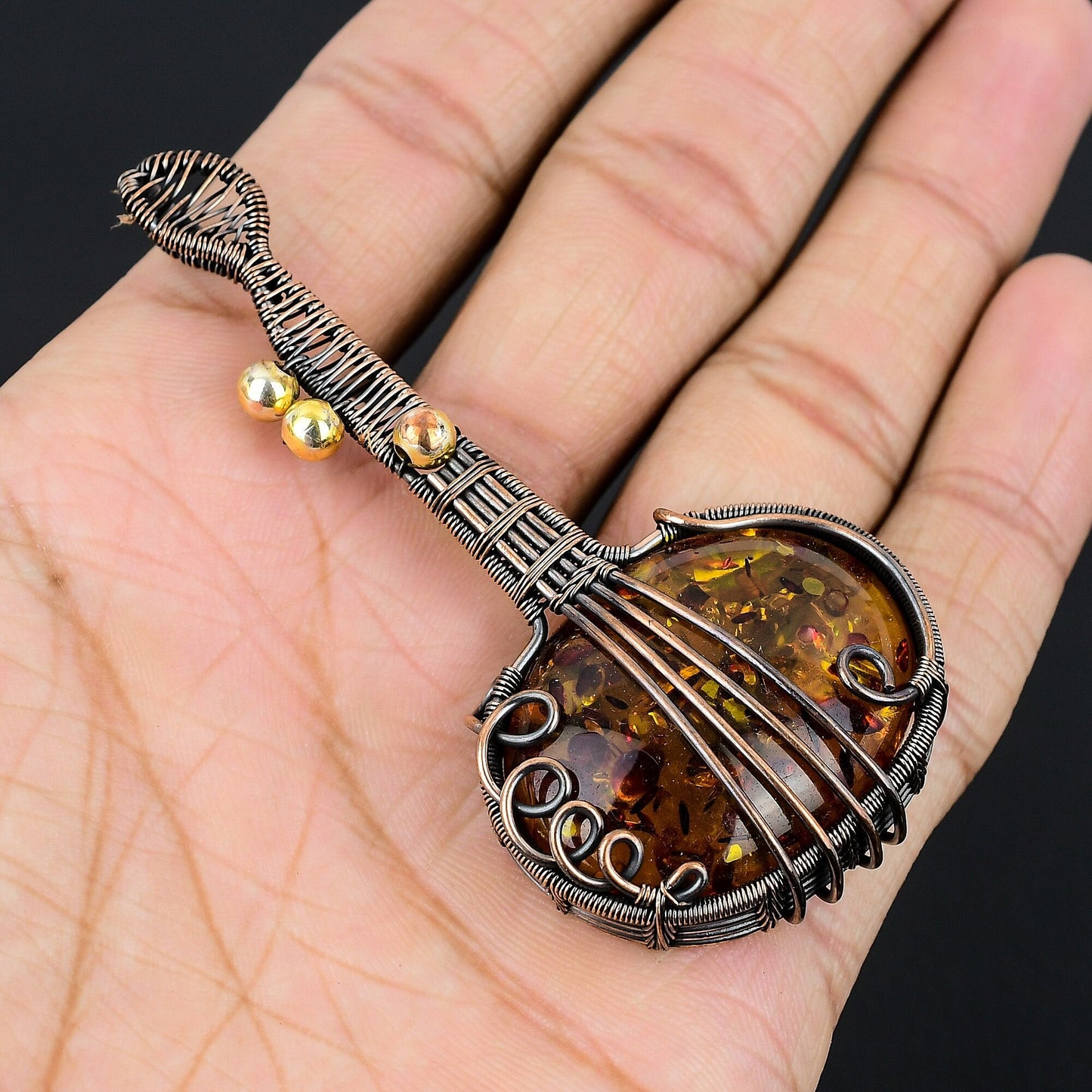 Honey Baltic Amber Gemstone Pendant