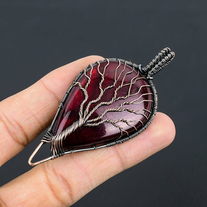 Red Fire Labradorite Gemstone Pendant