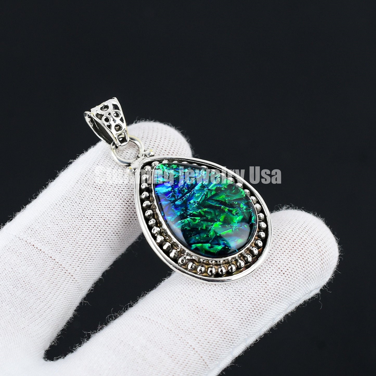 Orange Fire Opal Gemstone Pendant