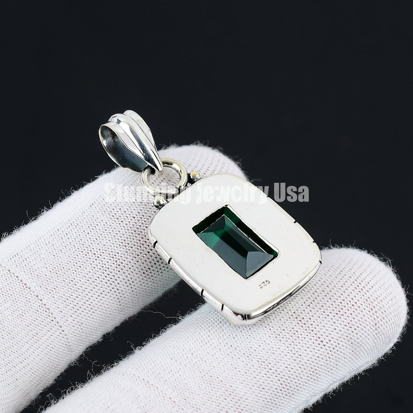 Green Tourmaline Gemstone Pendant