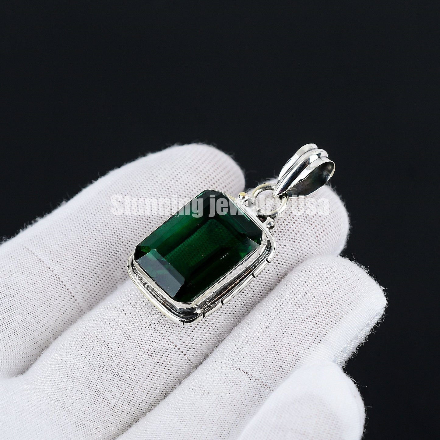 Green Tourmaline Gemstone Pendant