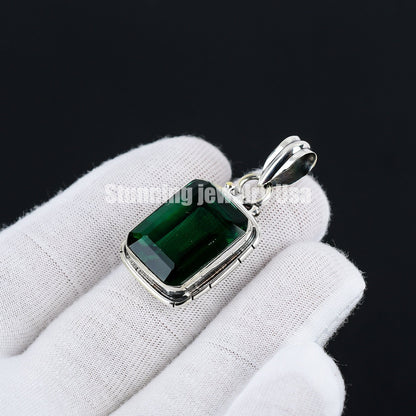Green Tourmaline Gemstone Pendant