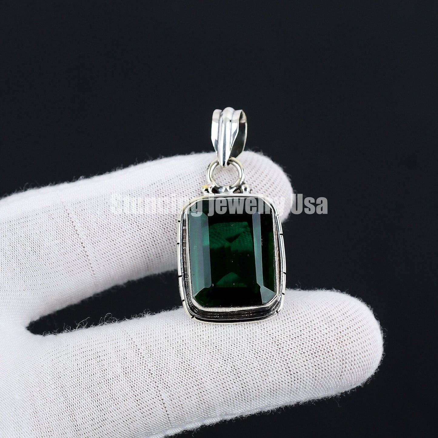 Green Tourmaline Gemstone Pendant