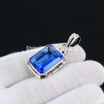 London Blue Topaz Sterling Silver Pendant