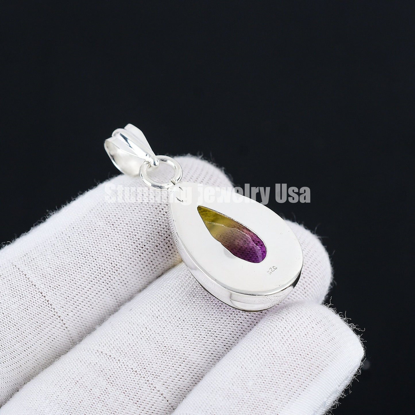Purple-Yellow Ametrine Gemstone Pendant