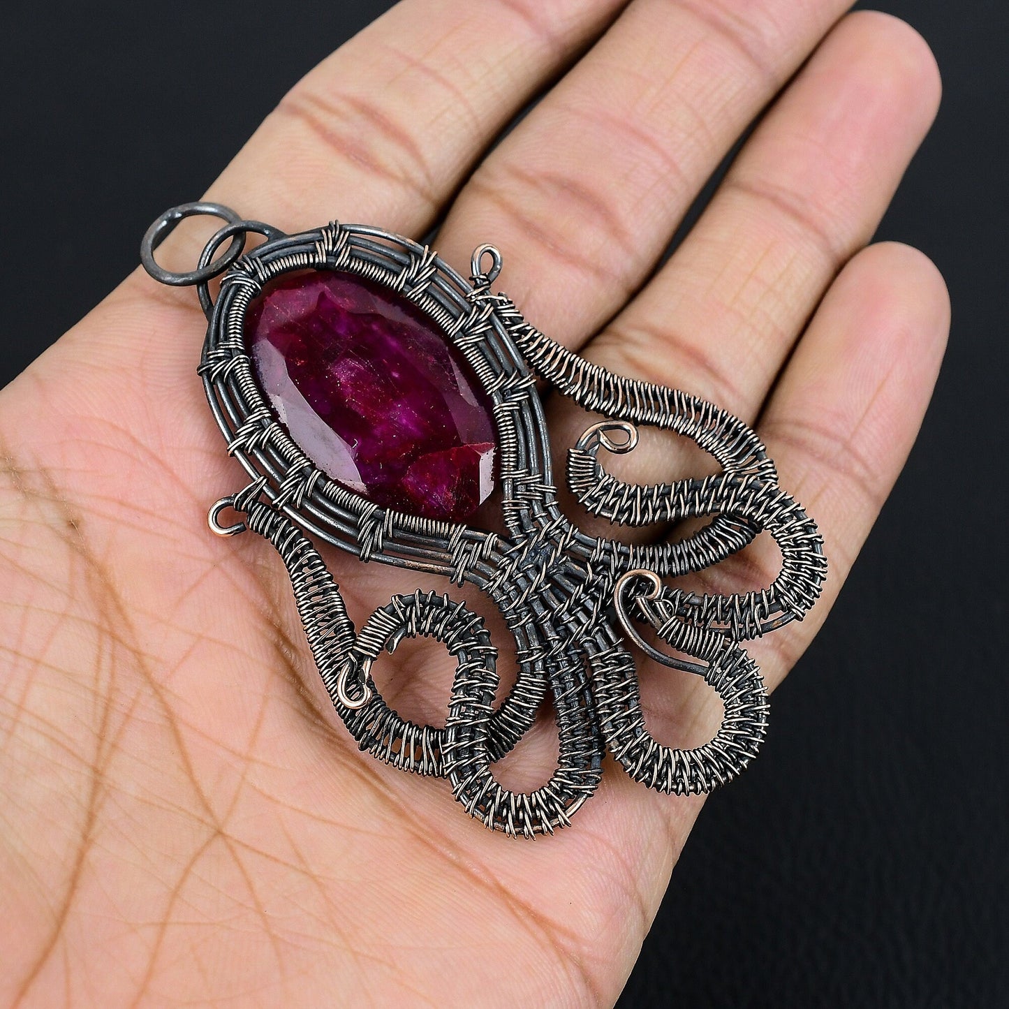 Kashmir Red Ruby Gemstone Pendant
